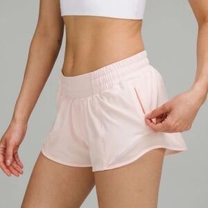 Lululemon hotty hot shorts in strawberry milkshake! 4 inches!